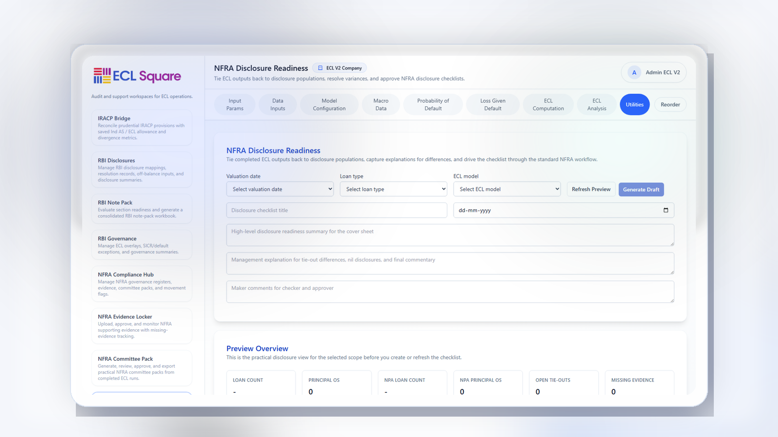 Disclosure Narrative and Financial Statement Presentation
