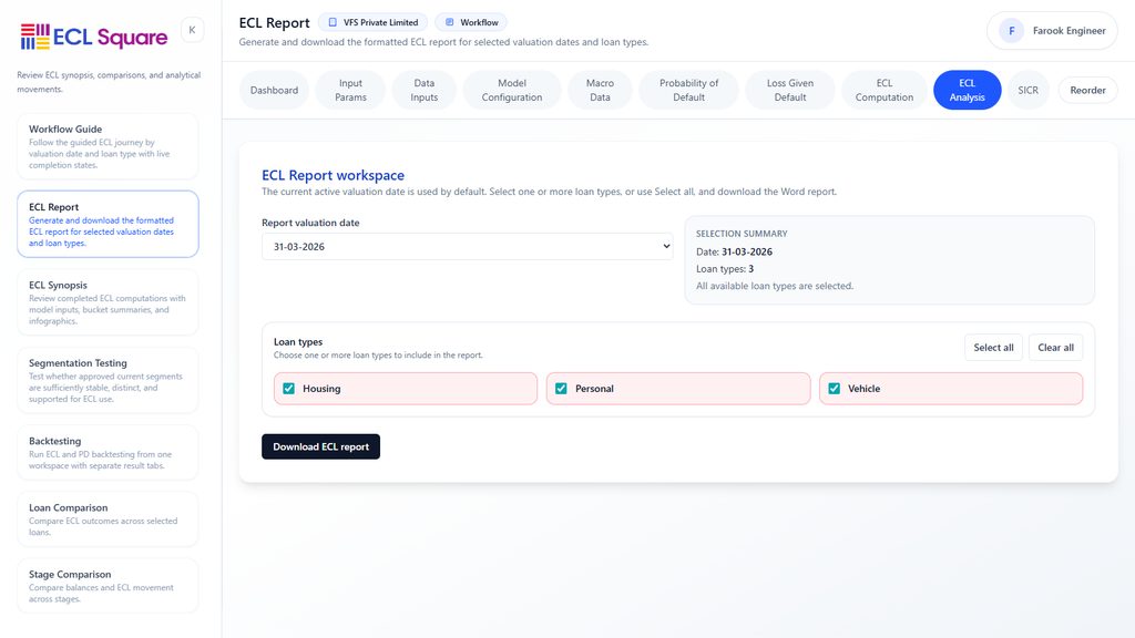Sample ECL committee pack preview